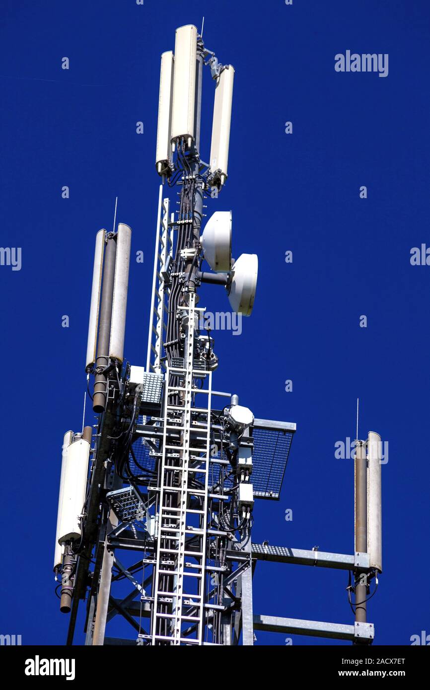 Deutsche mobile Mast Stockfoto