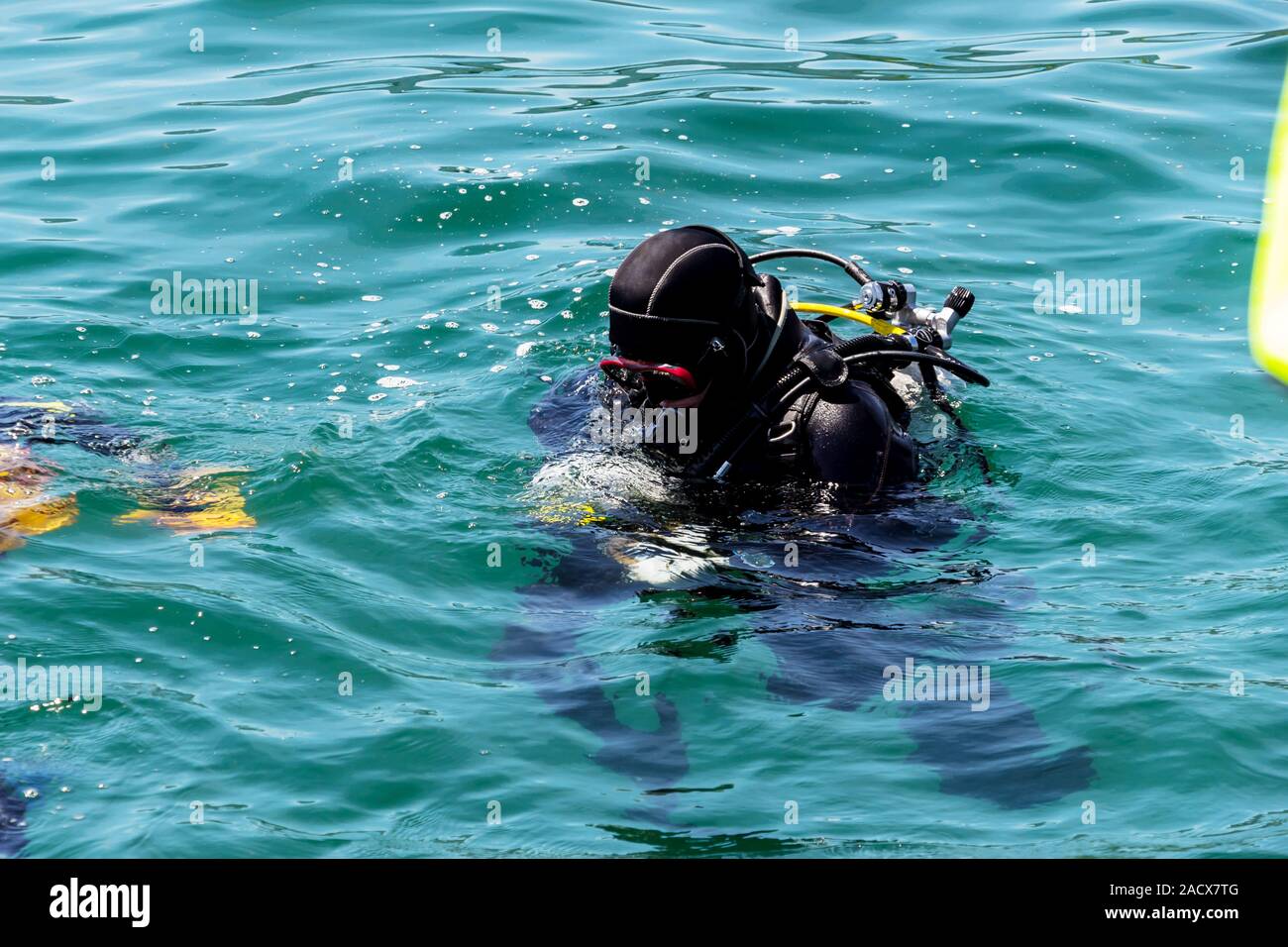 Rescue Diver Bereitstellung Stockfoto