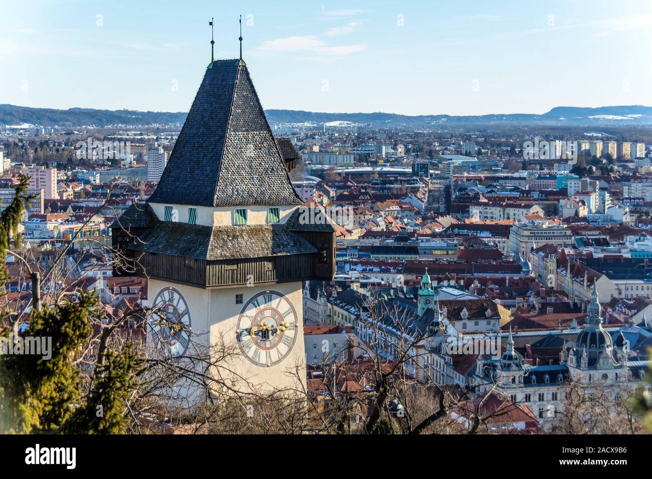 Österreich, Steiermark, Graz, Uhrturm Stockfoto