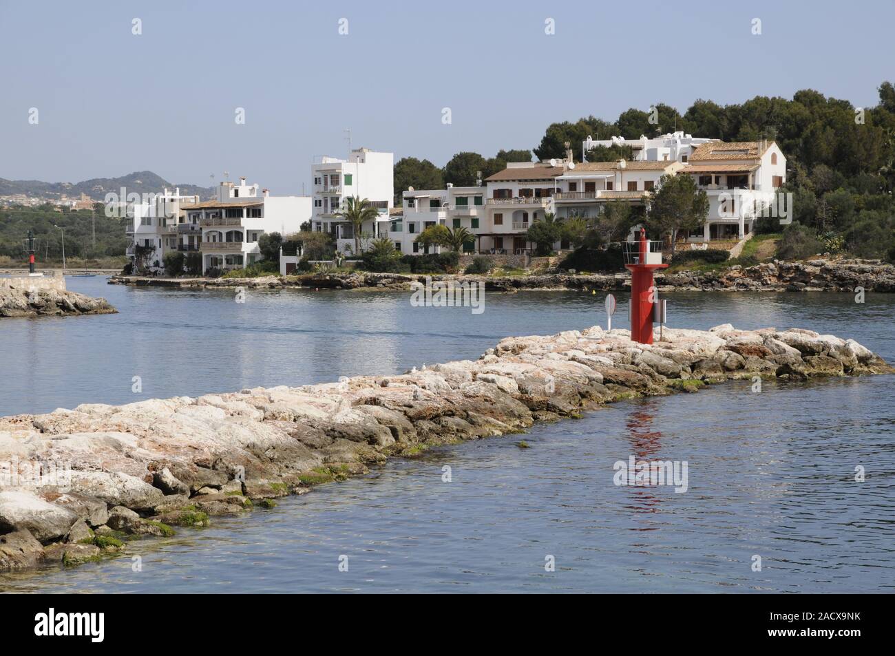 Leuchtturm in Portopetro, Mallorca Stockfoto
