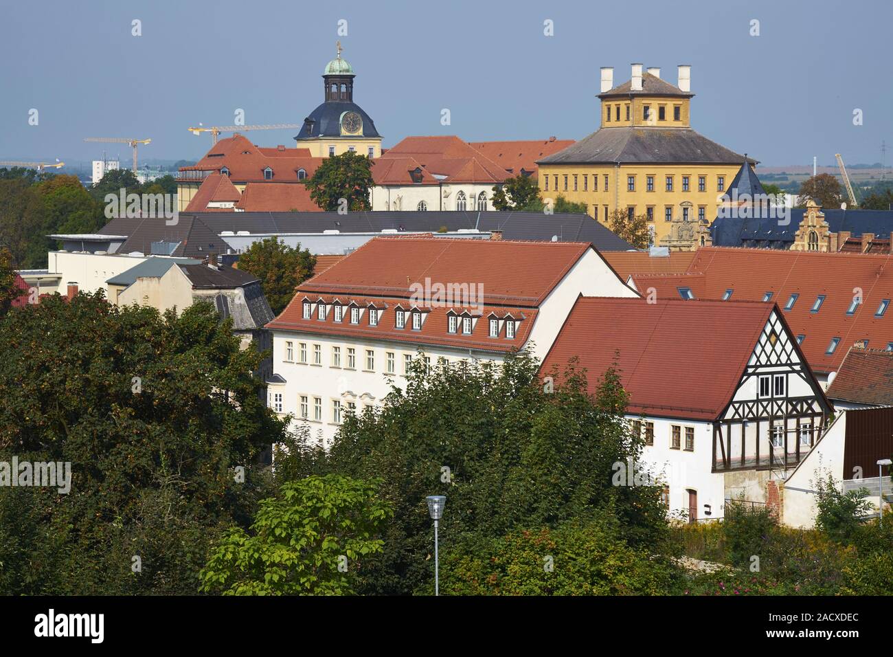 Altstadt und Schloss Moritzburg Zeitz, Burgenlandkreis, Sachsen-Anhalt, Deutschland Stockfoto