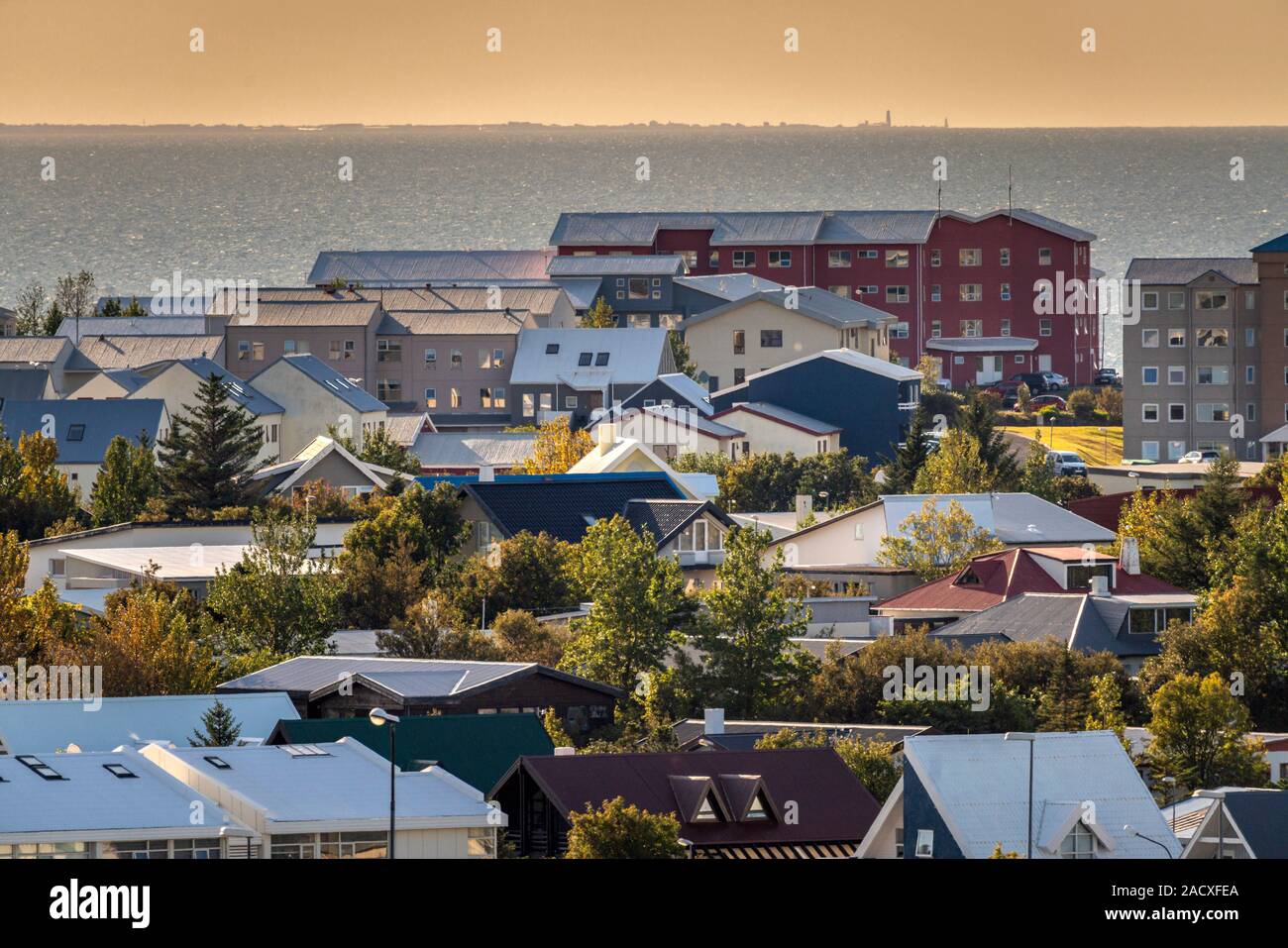 Hafnarfjordur, Wohn- neigborhoods, Vororte, Reykjavik, Island Stockfoto