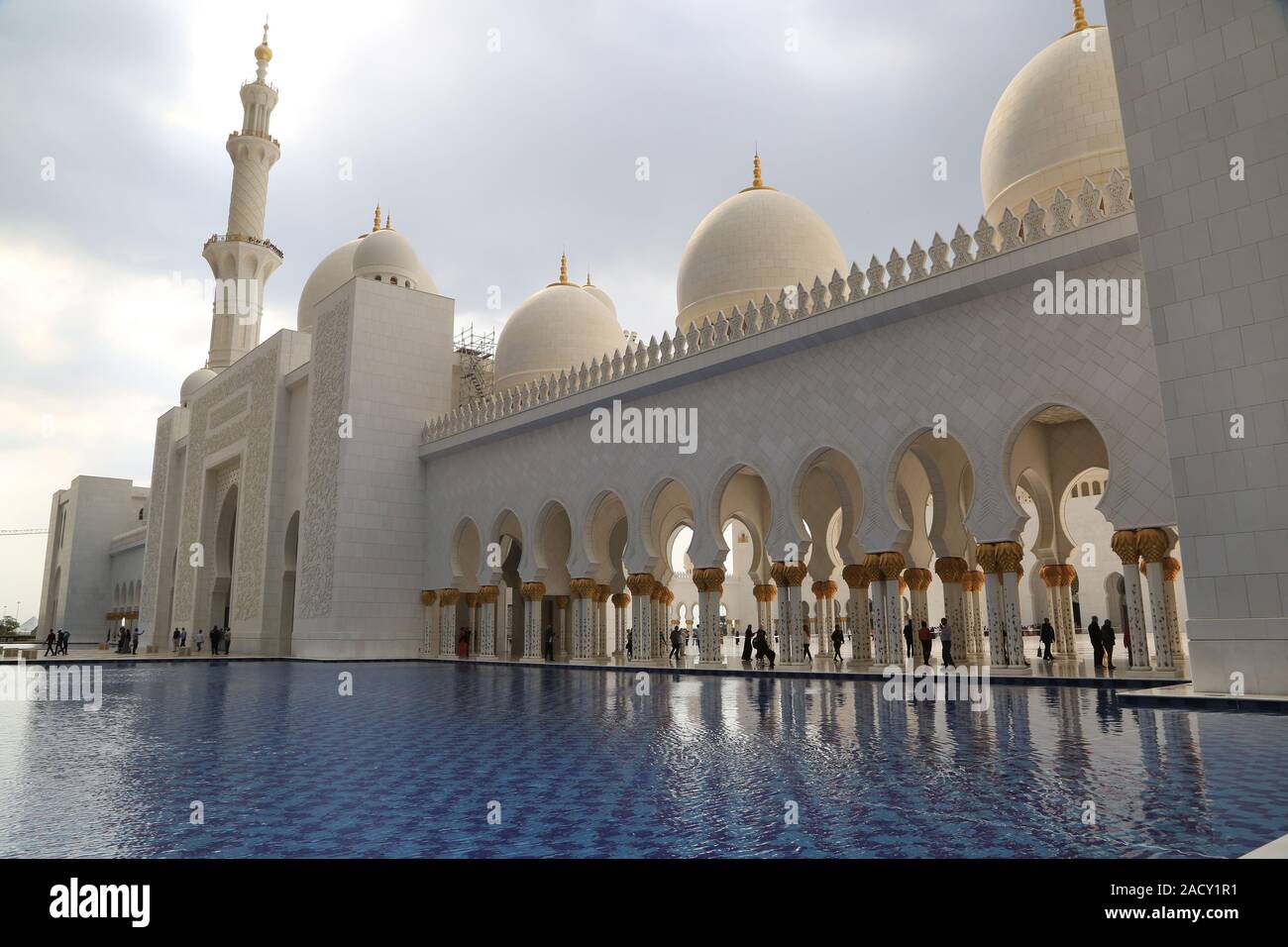 Abu Dhabi, Sheikh Zayed Bin Sultan Al Nahyan Moschee Stockfoto