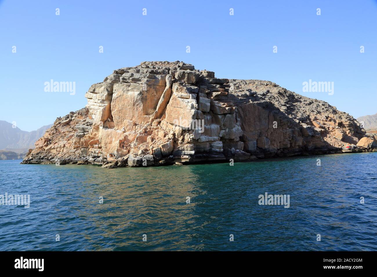 Oman, Musandam, Fjord Khor Ash Sham, Insel Seebi Stockfoto