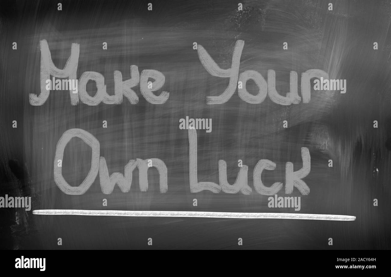 Ihr eigenes Glück zu machen Stockfoto