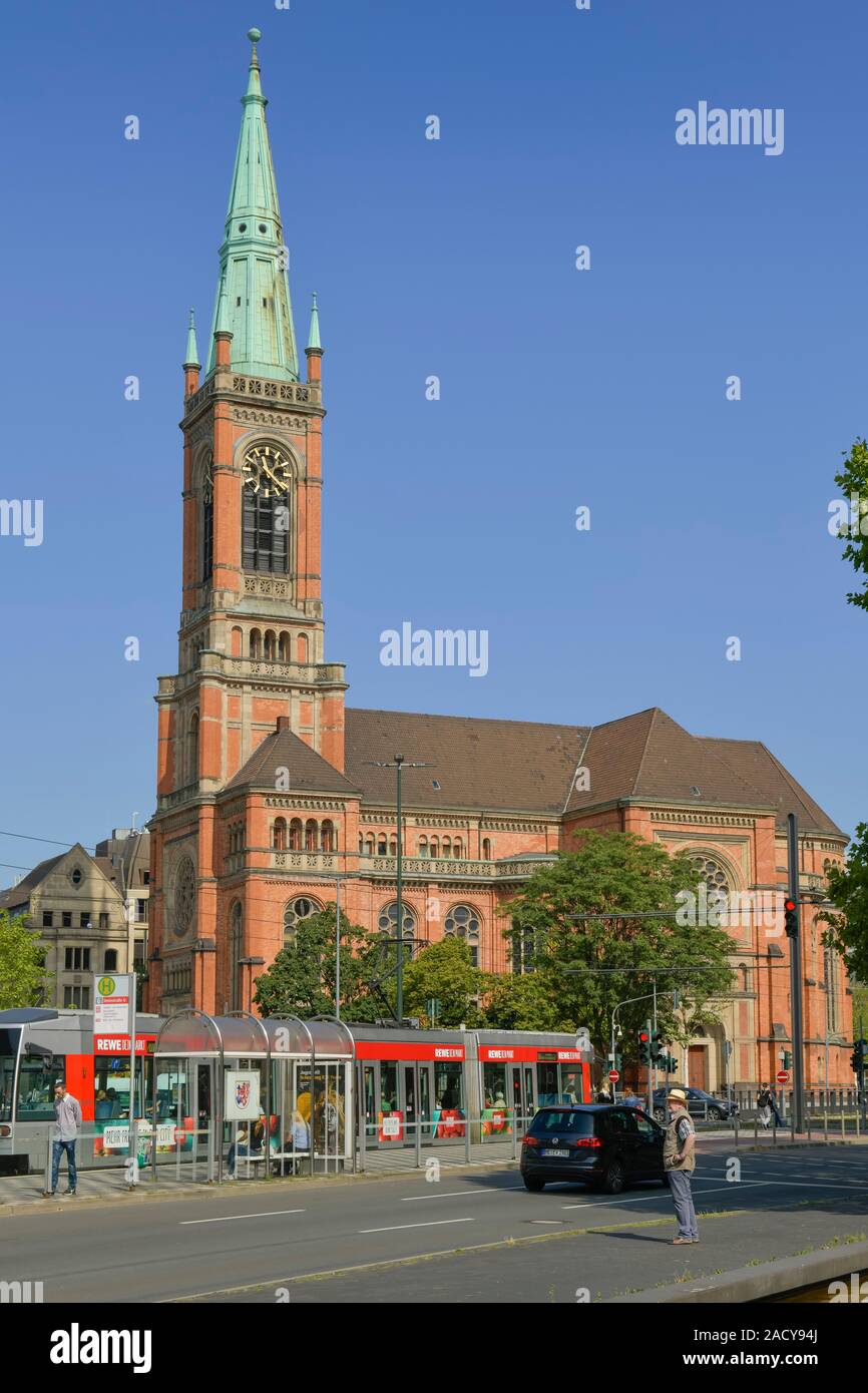 Johanneskirche, Martin-Luther-Platz, Düsseldorf, Nordrhein-Westfalen, Deutschland Stockfoto