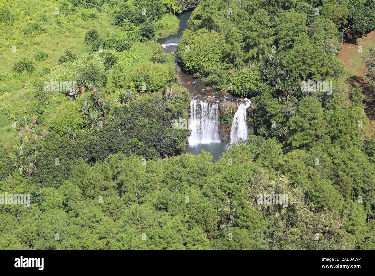 Mauritius, in der Nähe von Grand Bois, Wasserfall in Rivière-du-Poste Stockfoto