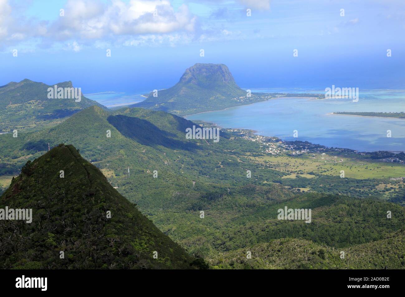 Mauritius Piton de la Petit Riviere Noire, Le Morne Brabant, Suedwestkueste Stockfoto