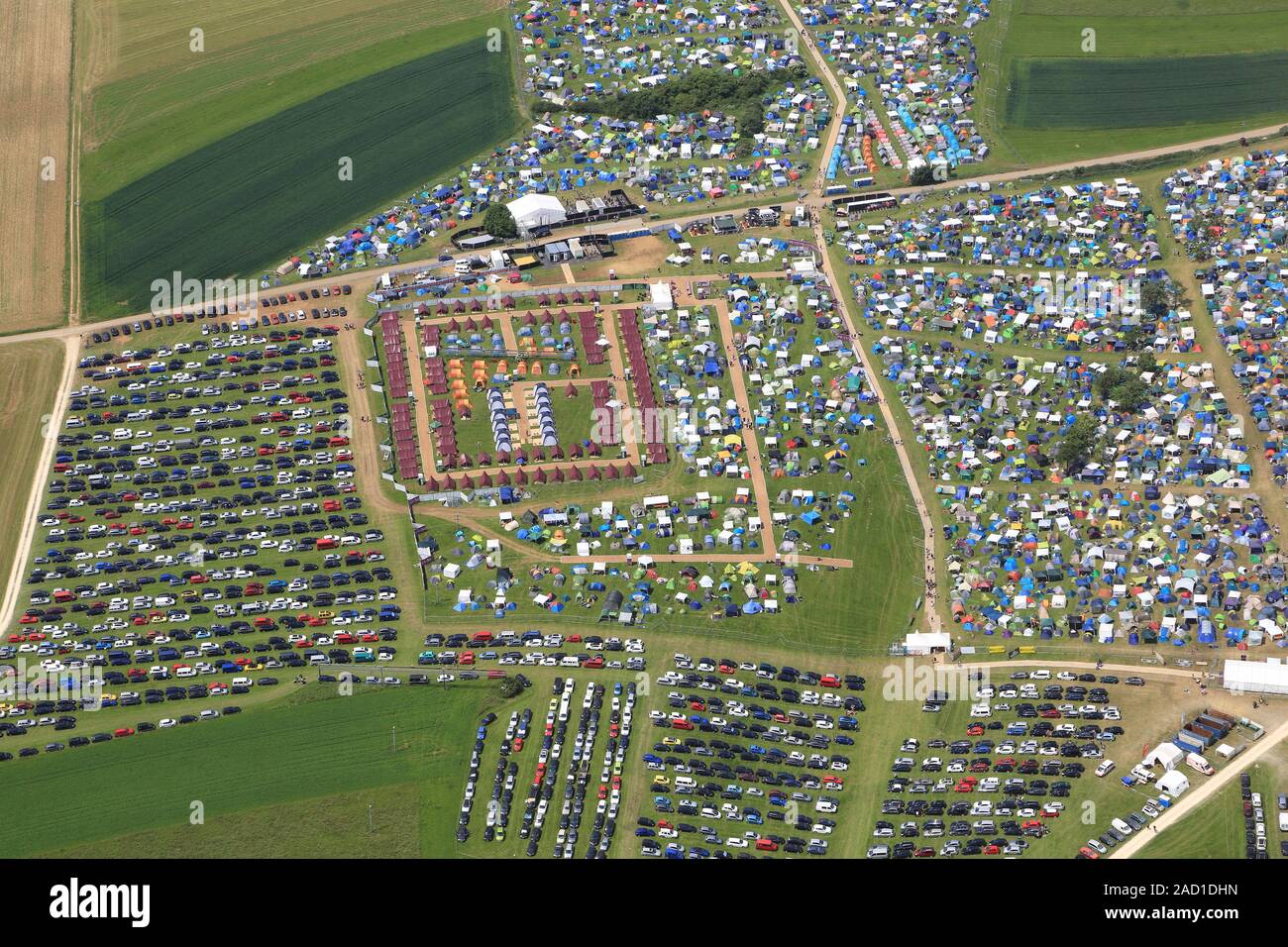 Campingplätze vom Southside Festival 2016 in Neuhausen ob Eck Stockfoto