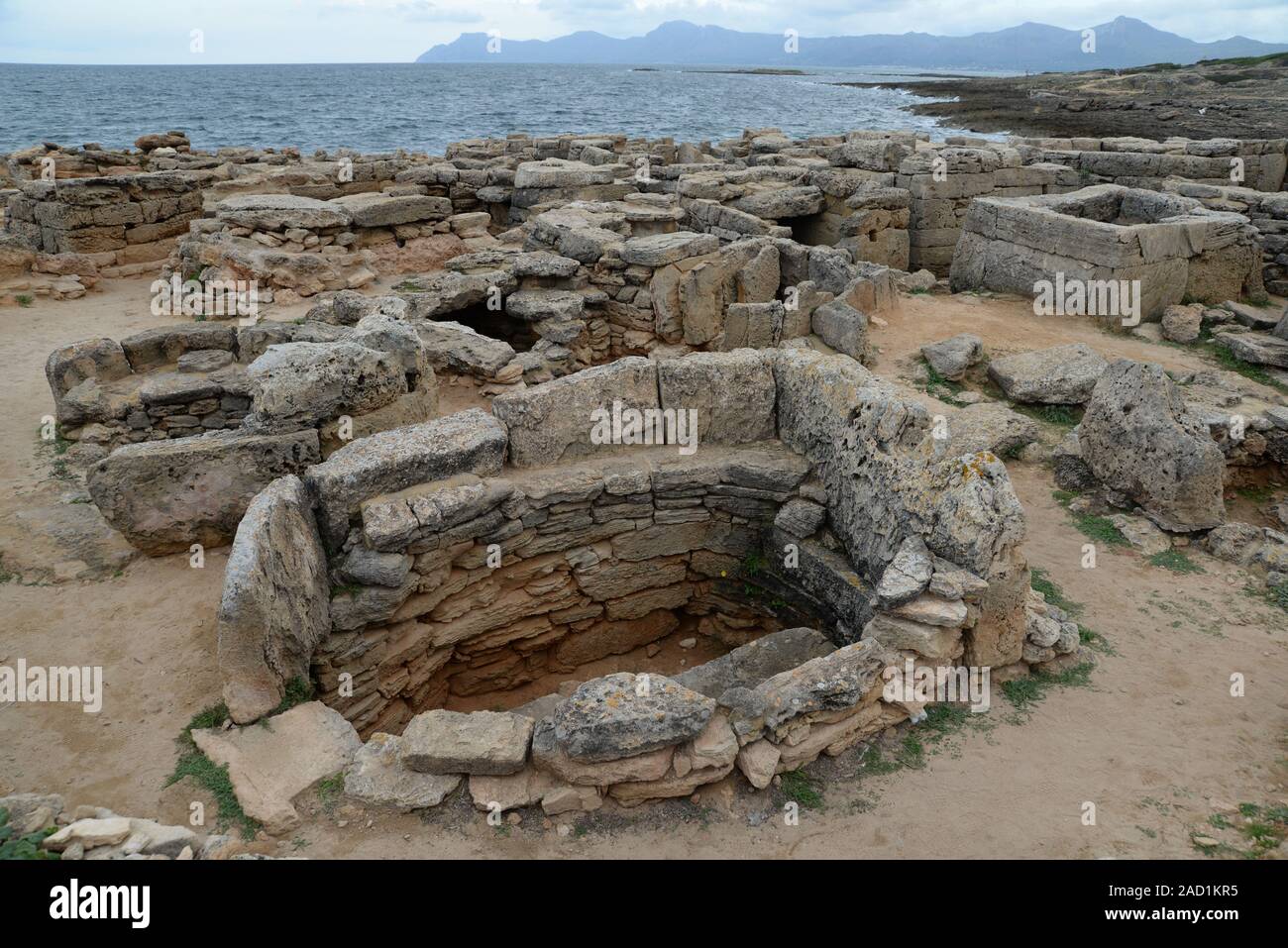 Nekropole von Son Real, Mallorca Stockfoto