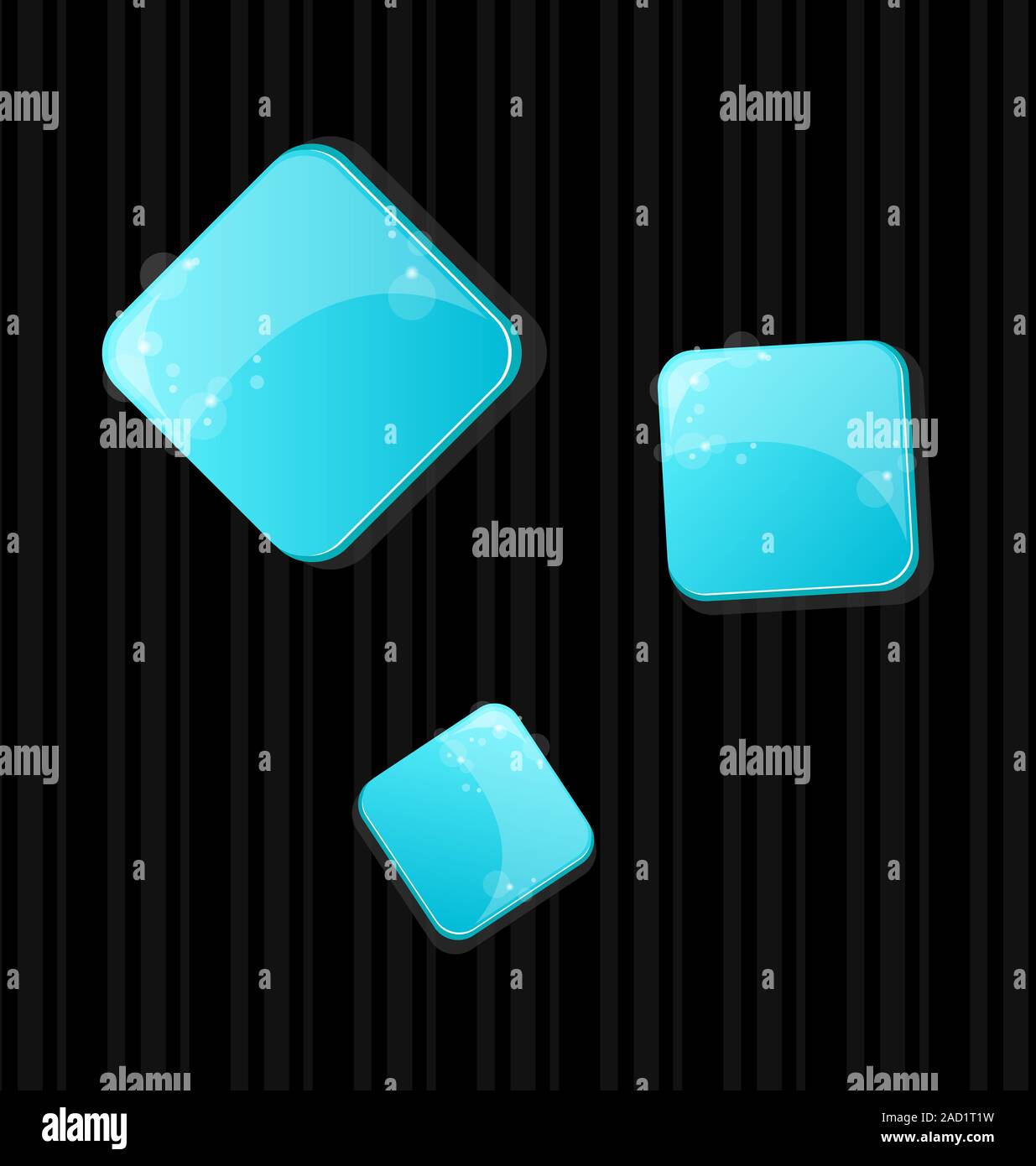 Reihe von farbigen Web-Schaltflächen Stockfoto