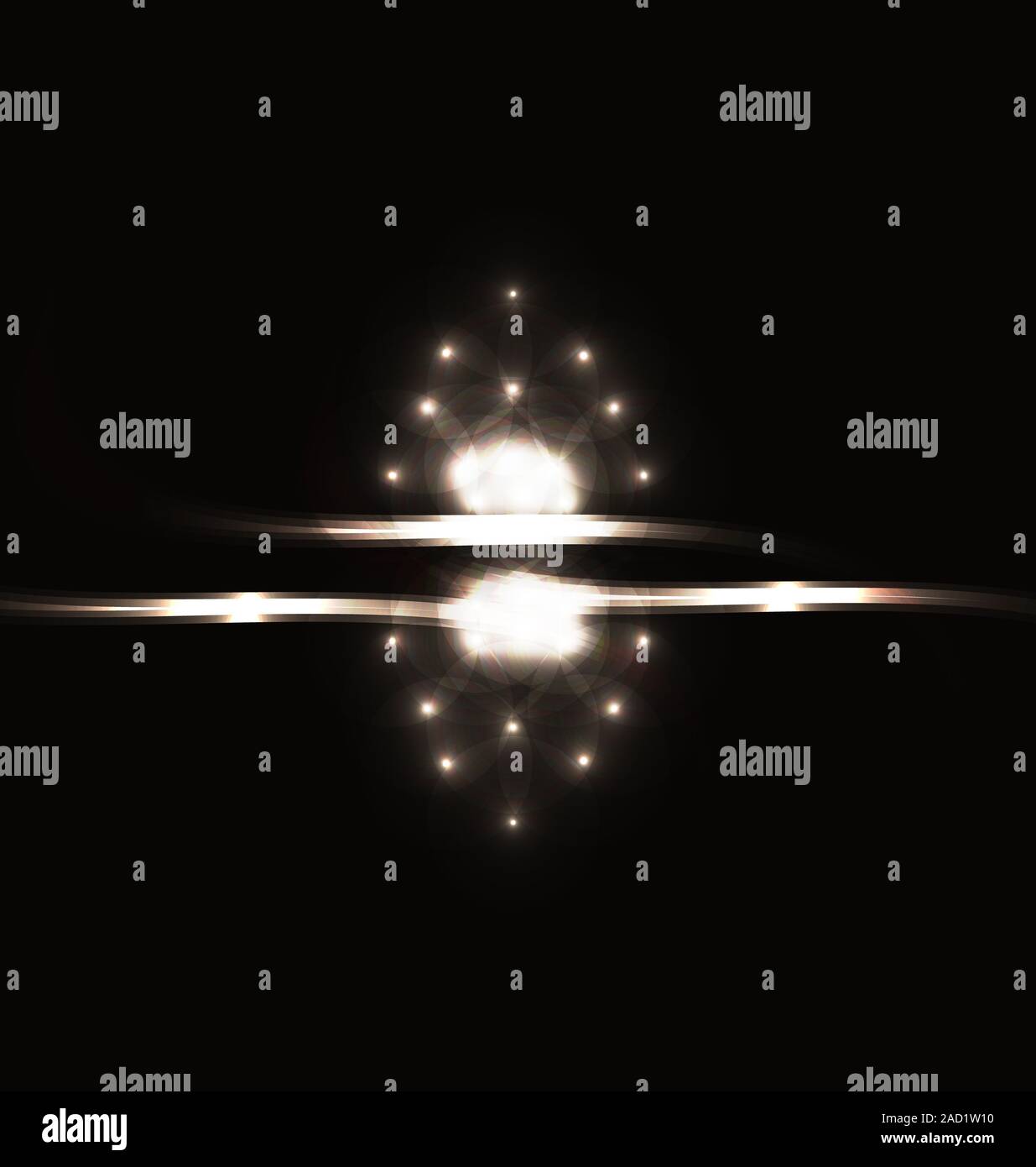 Hi-Tech-Hintergrund mit Lichteffekten des Elements Stockfoto