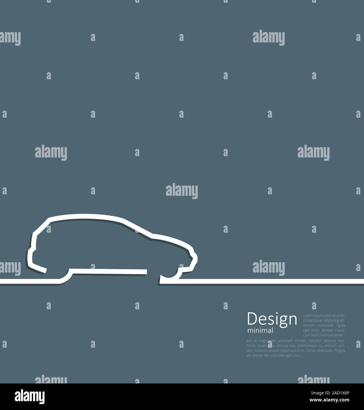 Lakonischen Design der Geschwindigkeit Fahrzeug Auto Sauberkeit Linie flach templa Stockfoto