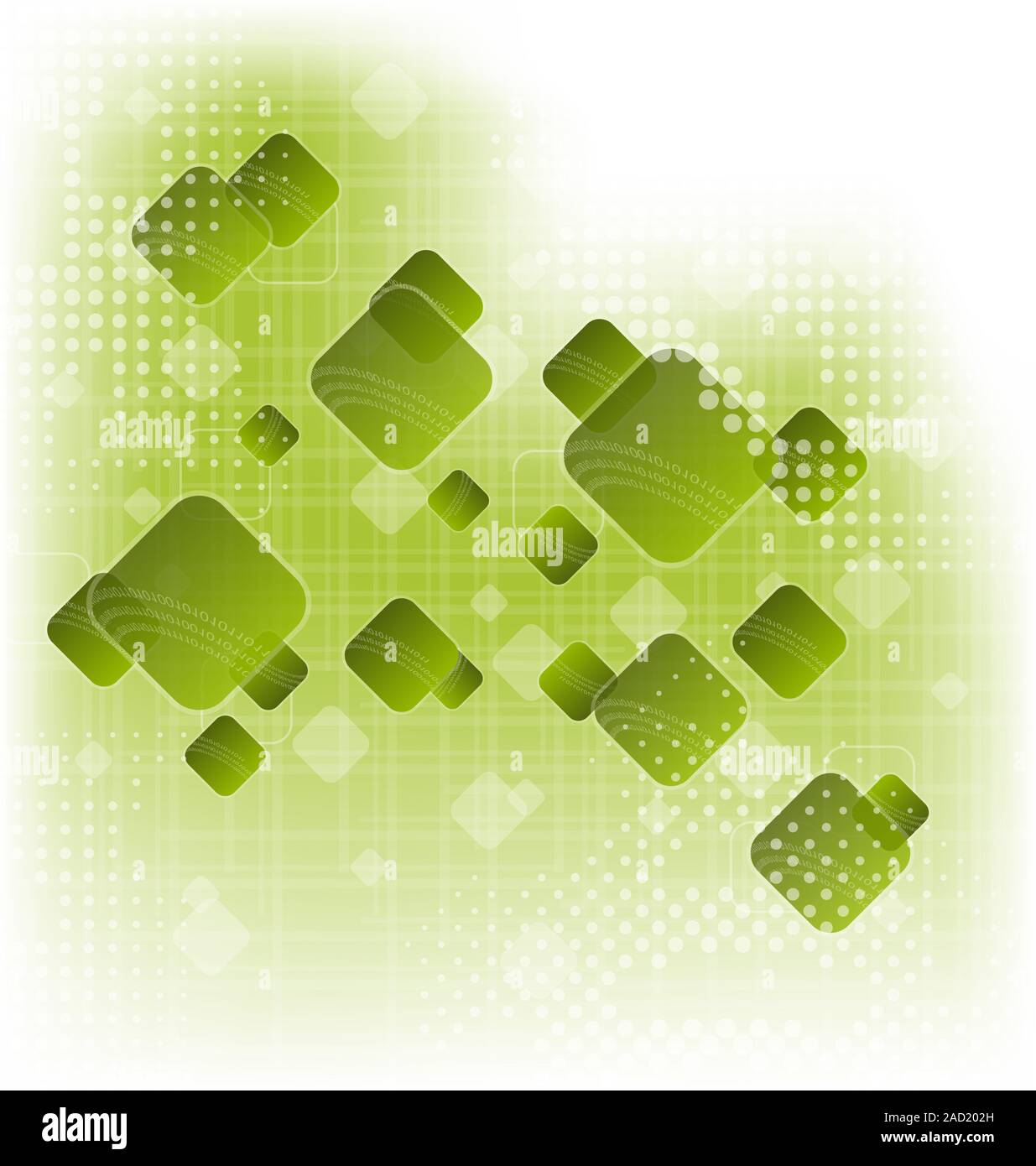 Abstrakte kreative grünen Hintergrund mit Quadraten Stockfoto