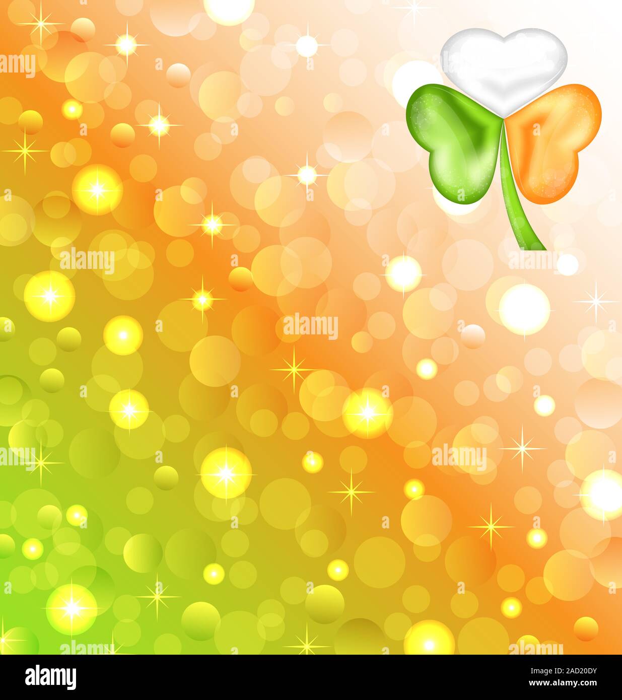 Shamrock in irische Flagge Farbe für St. Patrick day Stockfoto