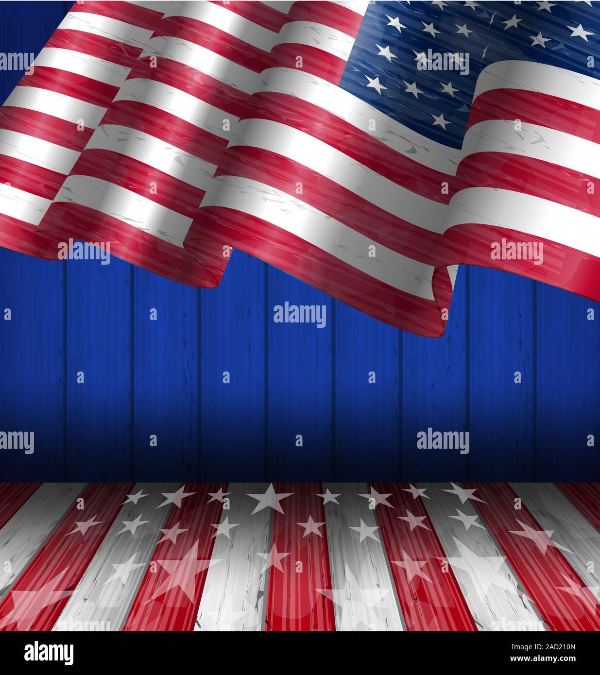Amerikanische Flagge für Independence Day 4 th Juli Stockfoto