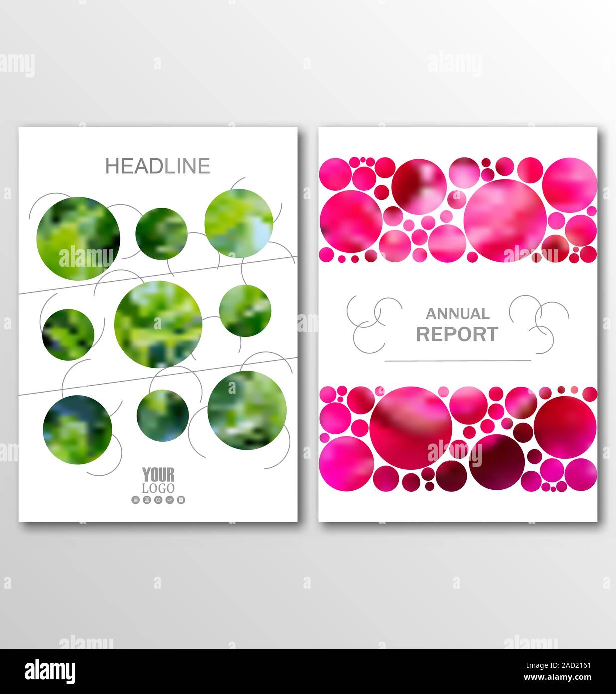 Business-Broschüren, verschwimmen Hintergründe Stockfoto