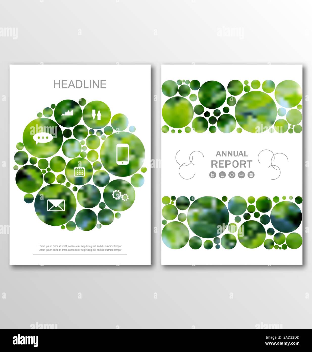 Business-Broschüren, verschwimmen Hintergründe Stockfoto