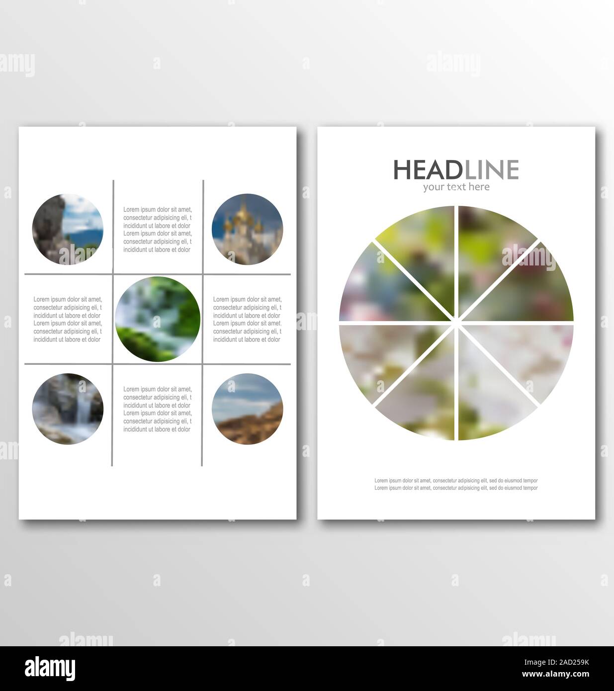 Business-Broschüren, verschwimmen Hintergründe Stockfoto