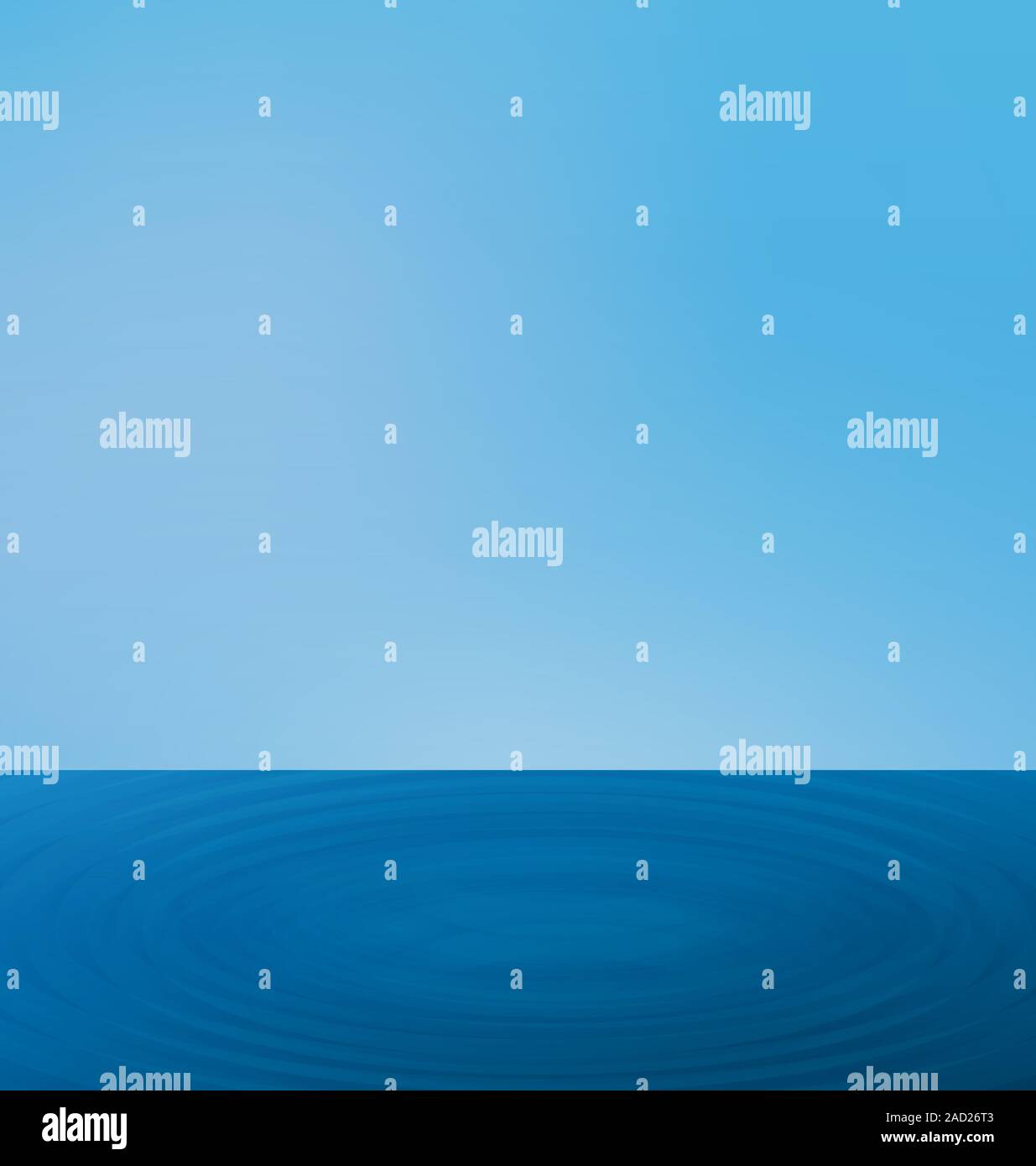 Wallpaper ripple Meer Landschaft mit blauen Himmel und Horizont Stockfoto