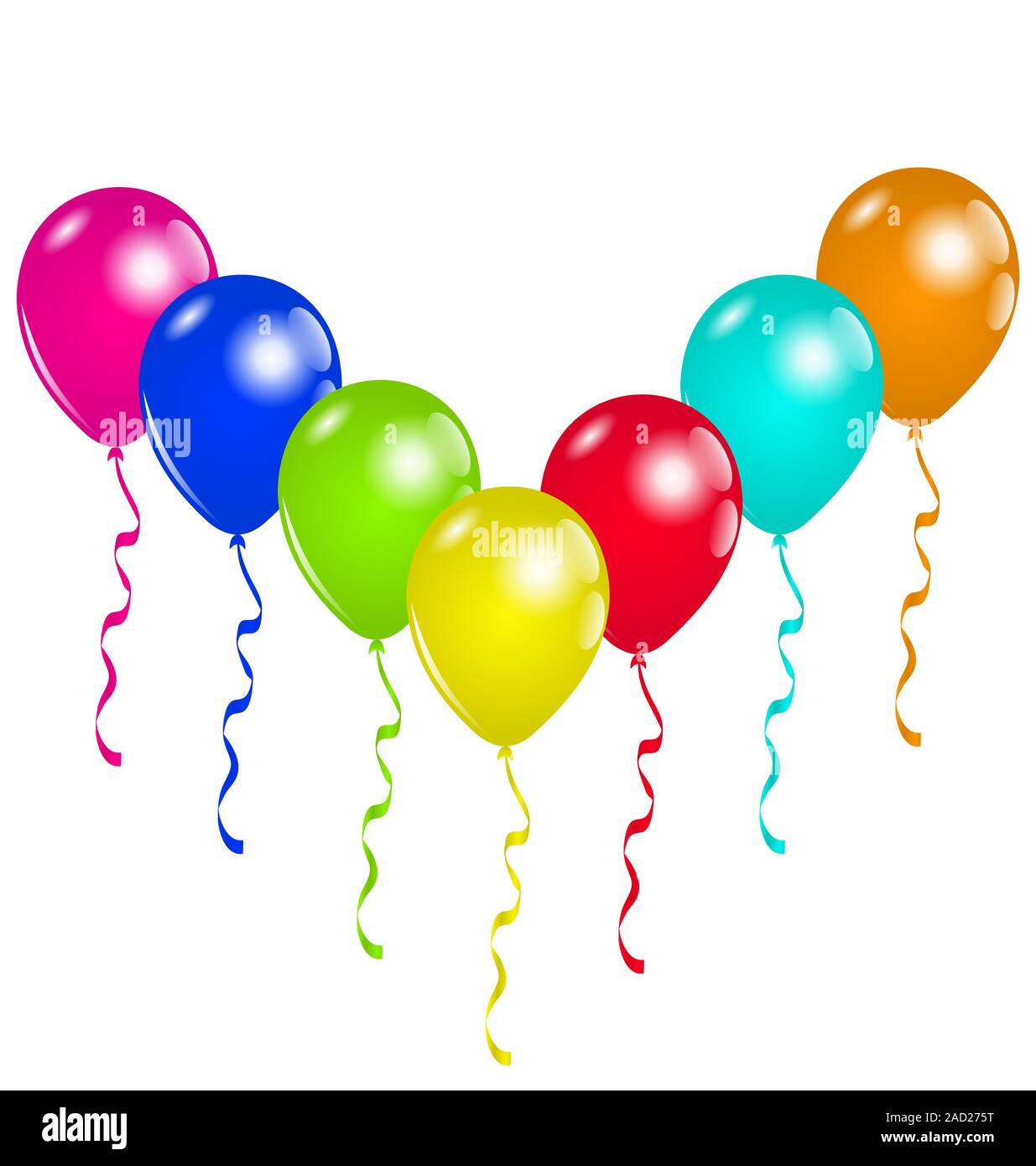 Urlaub-Hintergrund mit Party Luftballons, Platz für text Stockfoto