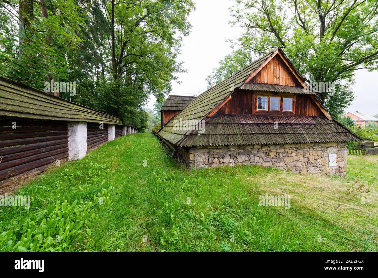 Traditionelle Stein Granary - The Old Manor Keller typisch für Kleinpolen Stockfoto