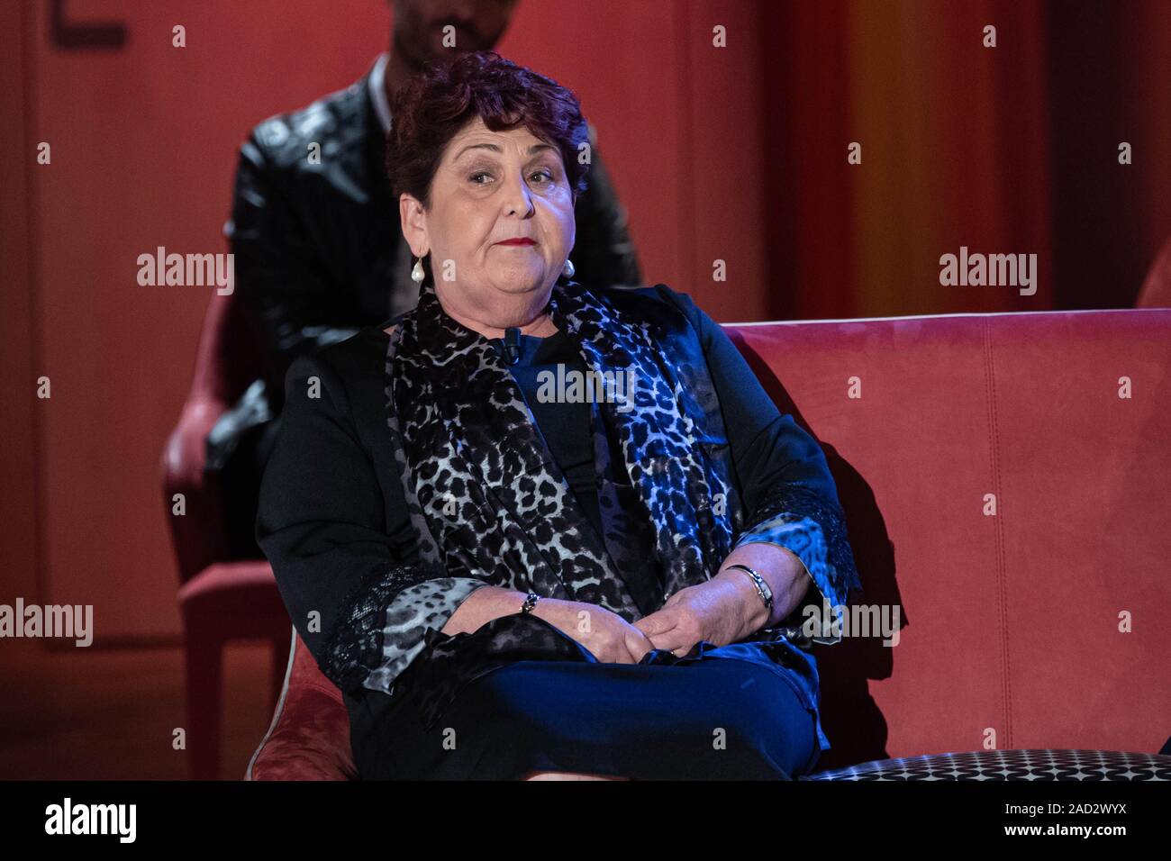 Matteo Renzi und Teresa Bellanova attendsa an Maurizio Costanzo Show Stockfoto