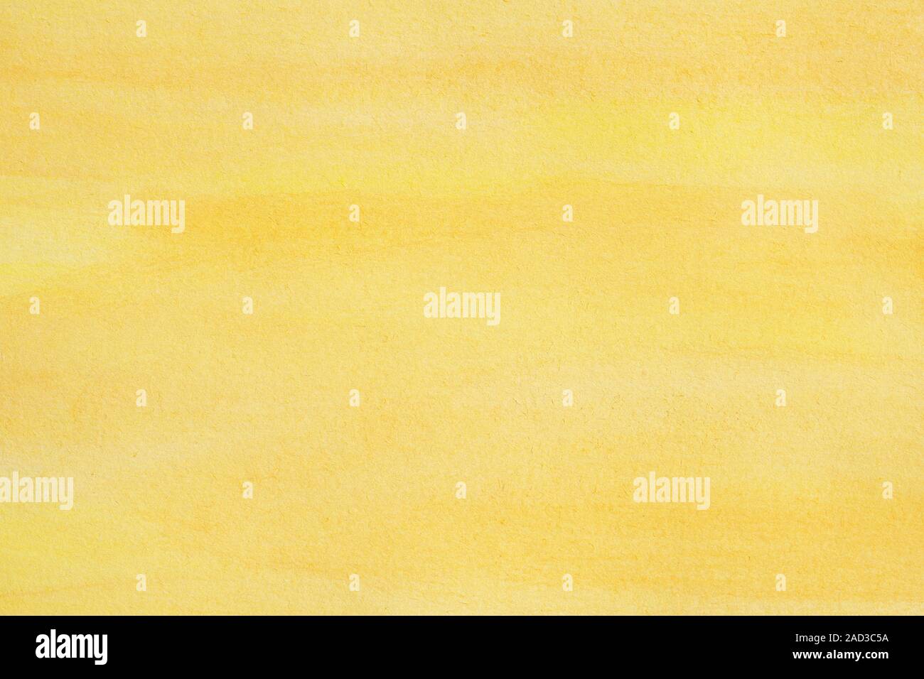 Abstrakte gelb Aquarell Hintergrund mit pinselstrich Textur auf Papier Stockfoto