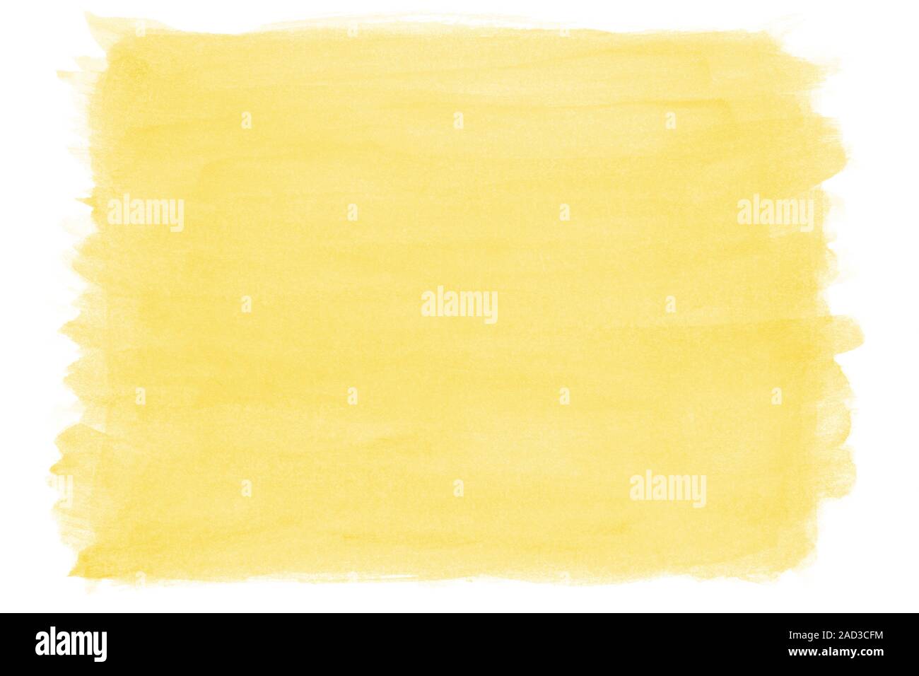 Handbemalte gelbe Aquarell Hintergrund mit pinselstrich Textur Stockfoto