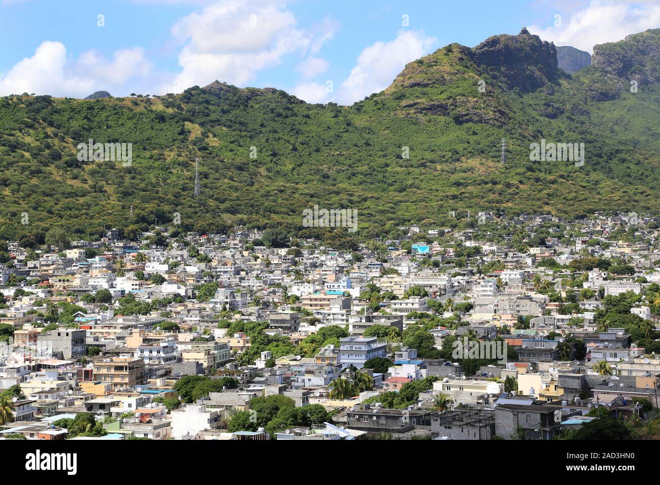 Mauritius, Hauptstadt Port Louis, Stadtblick Stockfoto