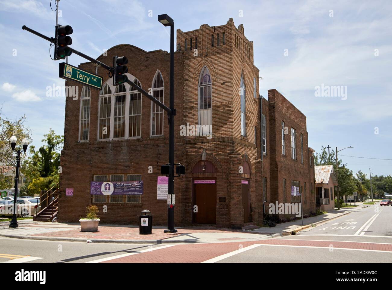 Mehr Zuflucht Gedächtniskirche in der ehemaligen african-american Ebenezer vereinigte methodistische Kirche Stadt Orlando Florida USA Stockfoto