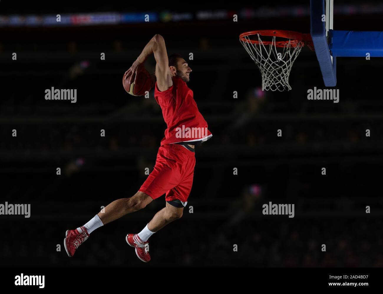 Basketball-Spieler in Aktion Stockfoto