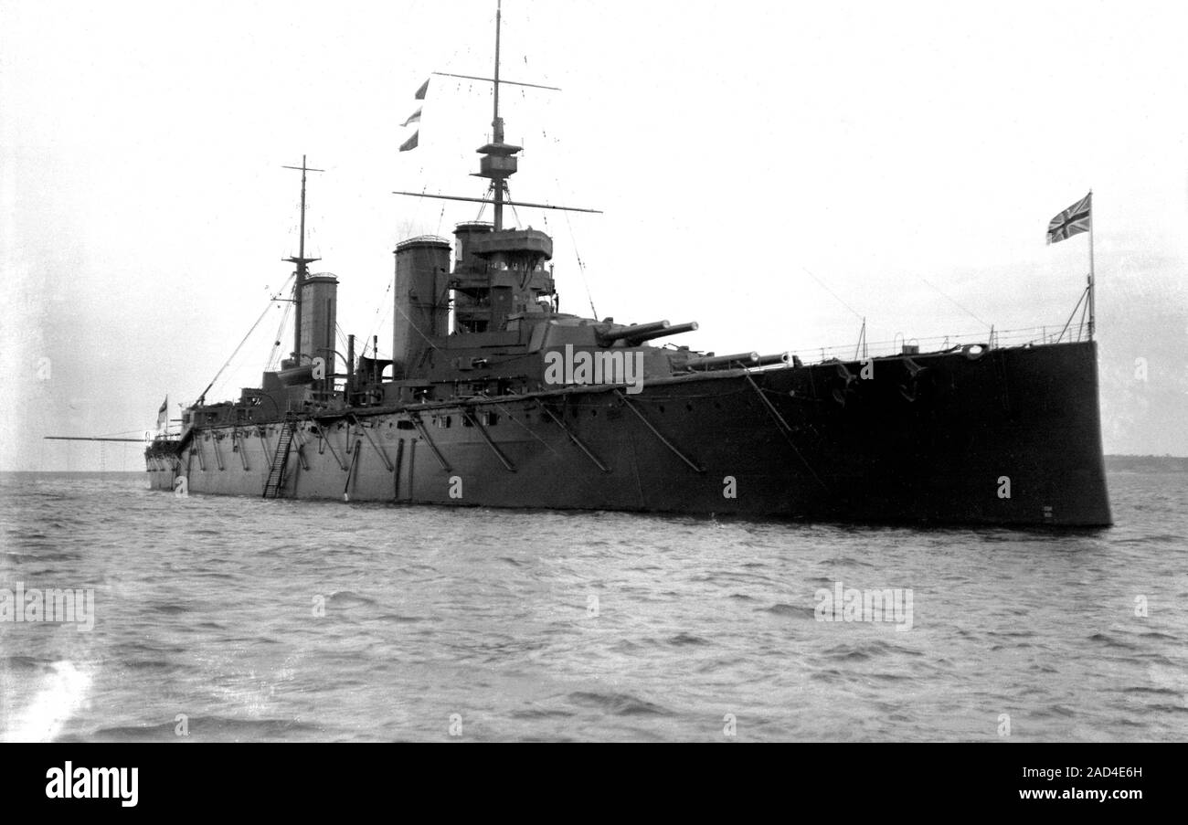 AJAXNETPHOTO. 1911-12 (ca.). NORTH WEST SCHOTTLAND. - EDWARDIAN BATTLECRUISER - HMS LION BEI EINEM BESUCH IN NORTH WEST SCHOTTLAND. Foto: AJAX VINTAGE BILDARCHIV REF: () AVL NA LION 1900 80201 18 Stockfoto