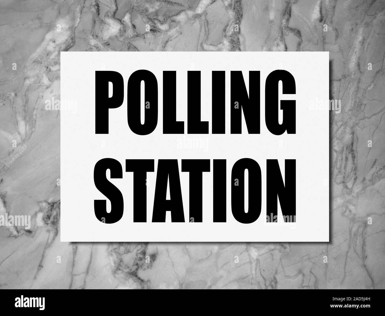 Allgemeine Wahlen Wahllokale, Schwarz und Weiß Stockfoto