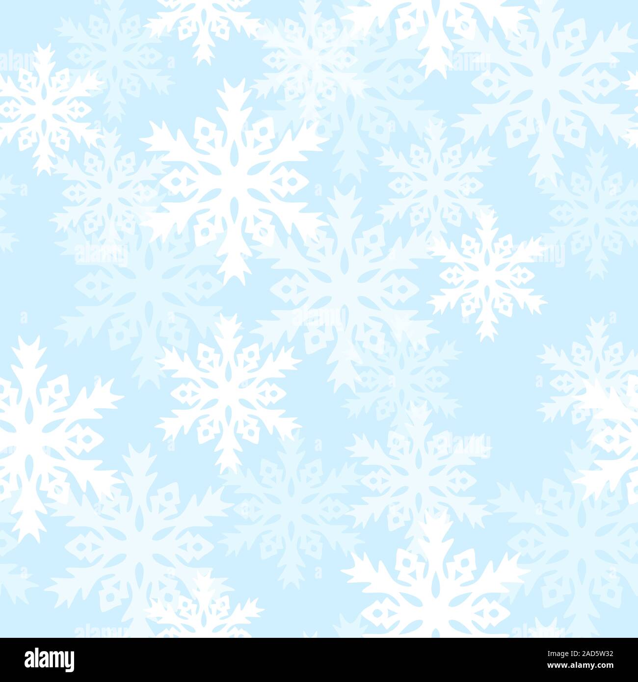 Nahtlose Muster mit Schneeflocken. Hintergrund für Geschenkverpackung. Dekorationsstoff. Wallpaper Design. Stock Vektor