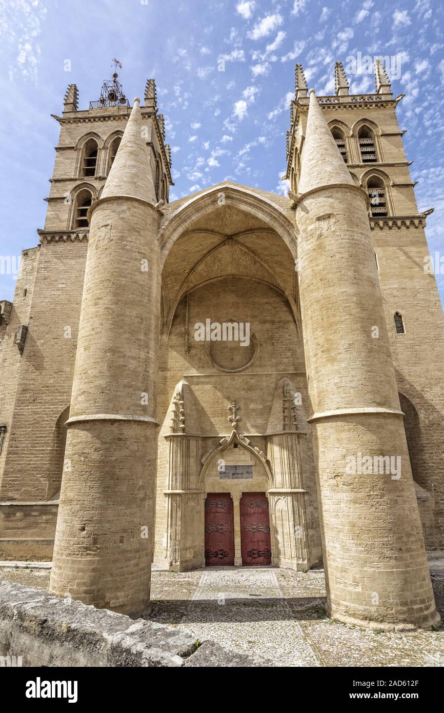 Kathedrale in Montpellier, Südfrankreich. Stockfoto