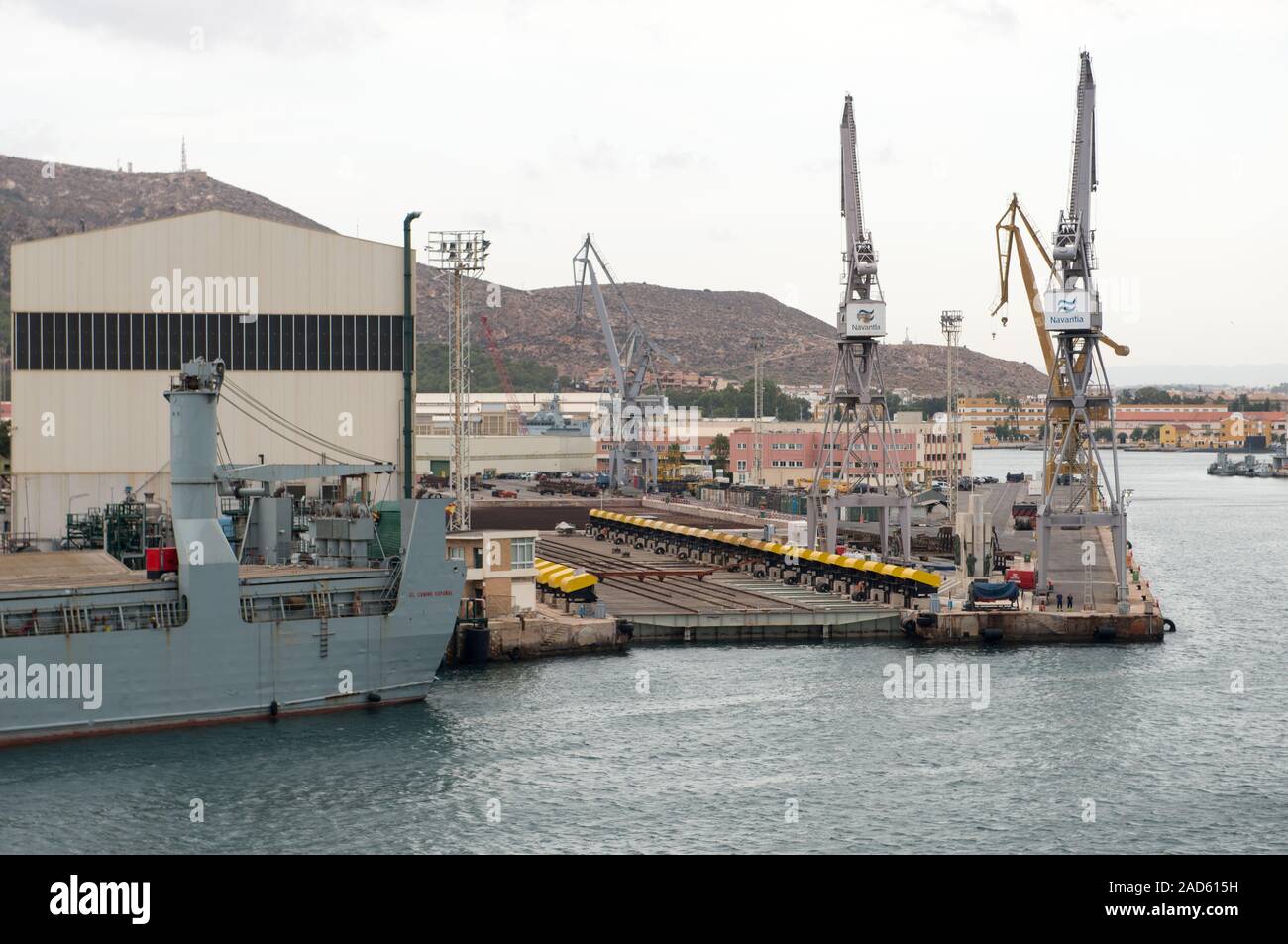 Gibraltar, Großbritannien, 2019-07-30, von dem Trockendock im Hafen von Gibraltar für die Reparatur und Wartung von nautischen vessals verwendet, Stockfoto