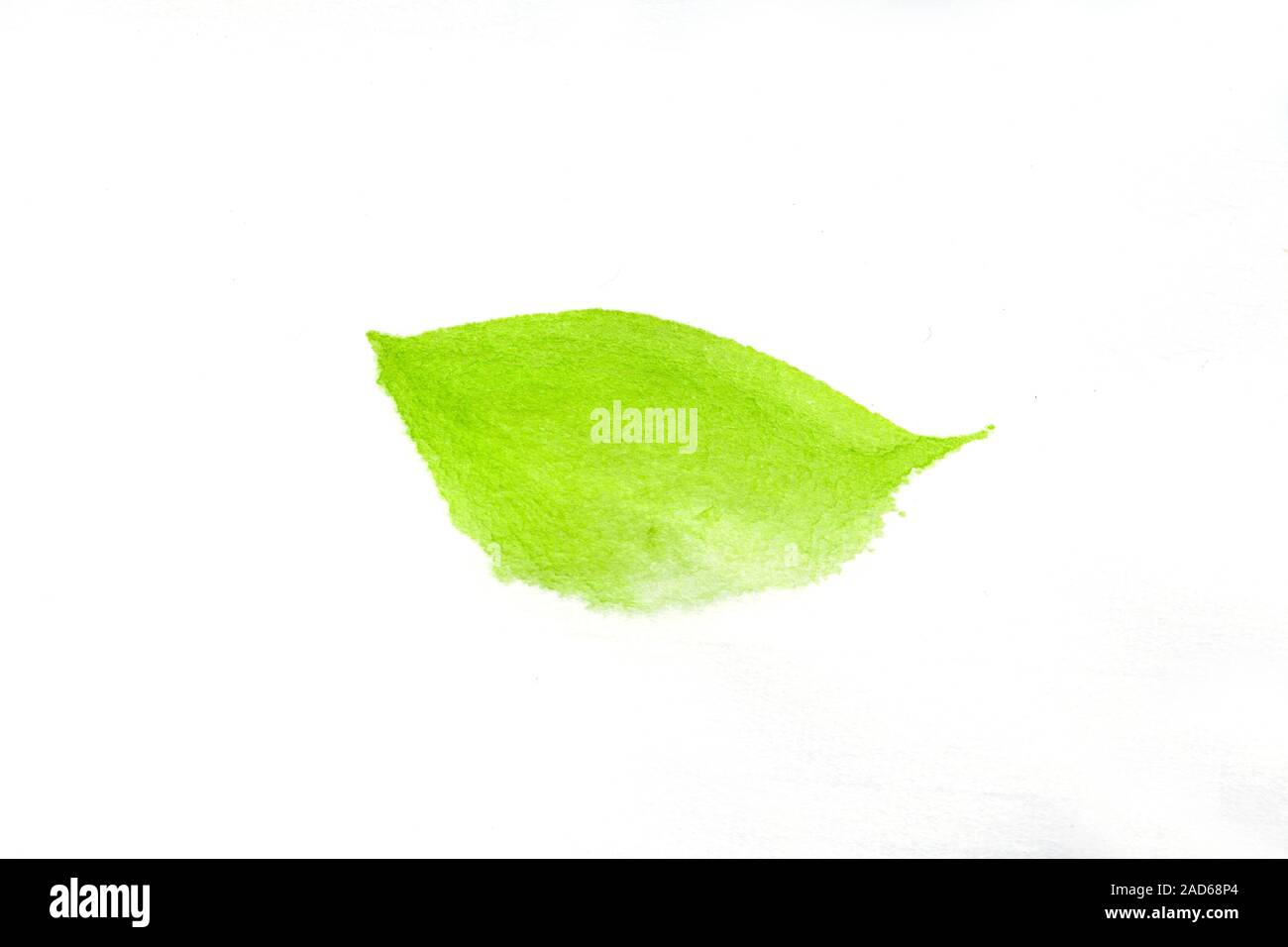 Grüne Bürste berühren auf Reispapier Abbildung Stockfoto