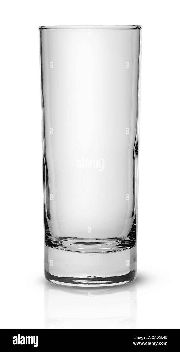 Leere schmale Longdrinkglas Stockfoto
