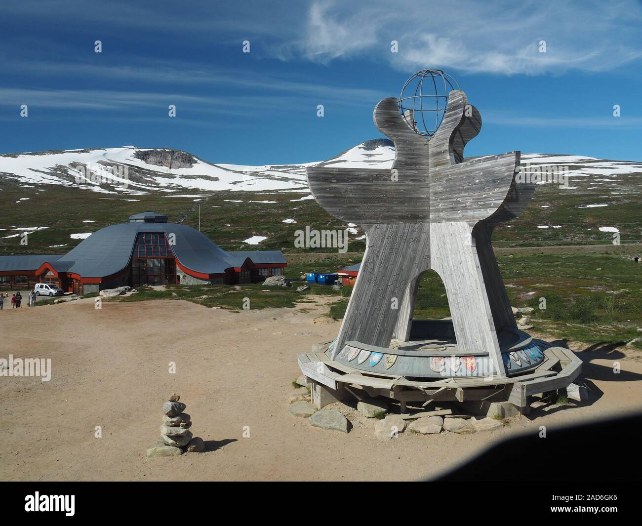 Arctic Circle Center an der E6 im nördlichen Norwegen Stockfoto