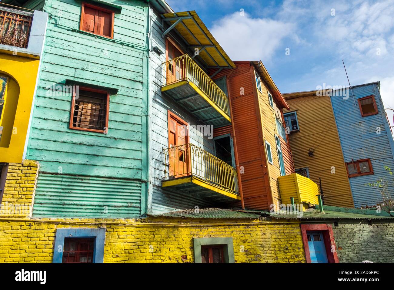 Die bunten Häuser von caminito Straße in La Boca, Buenos Aires Stockfoto
