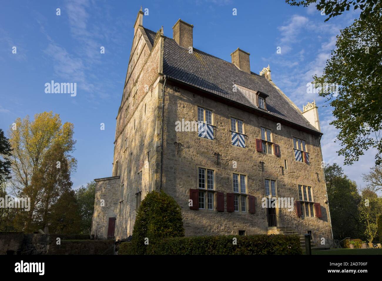 Hohe Haus auf der Burg Nienborg Stockfoto