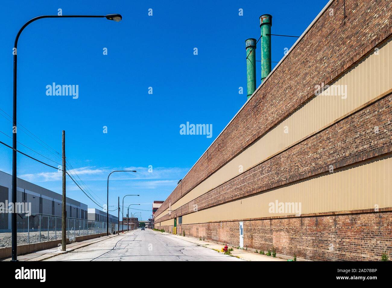 Industrielle Straßenszene in Cicero Stockfoto