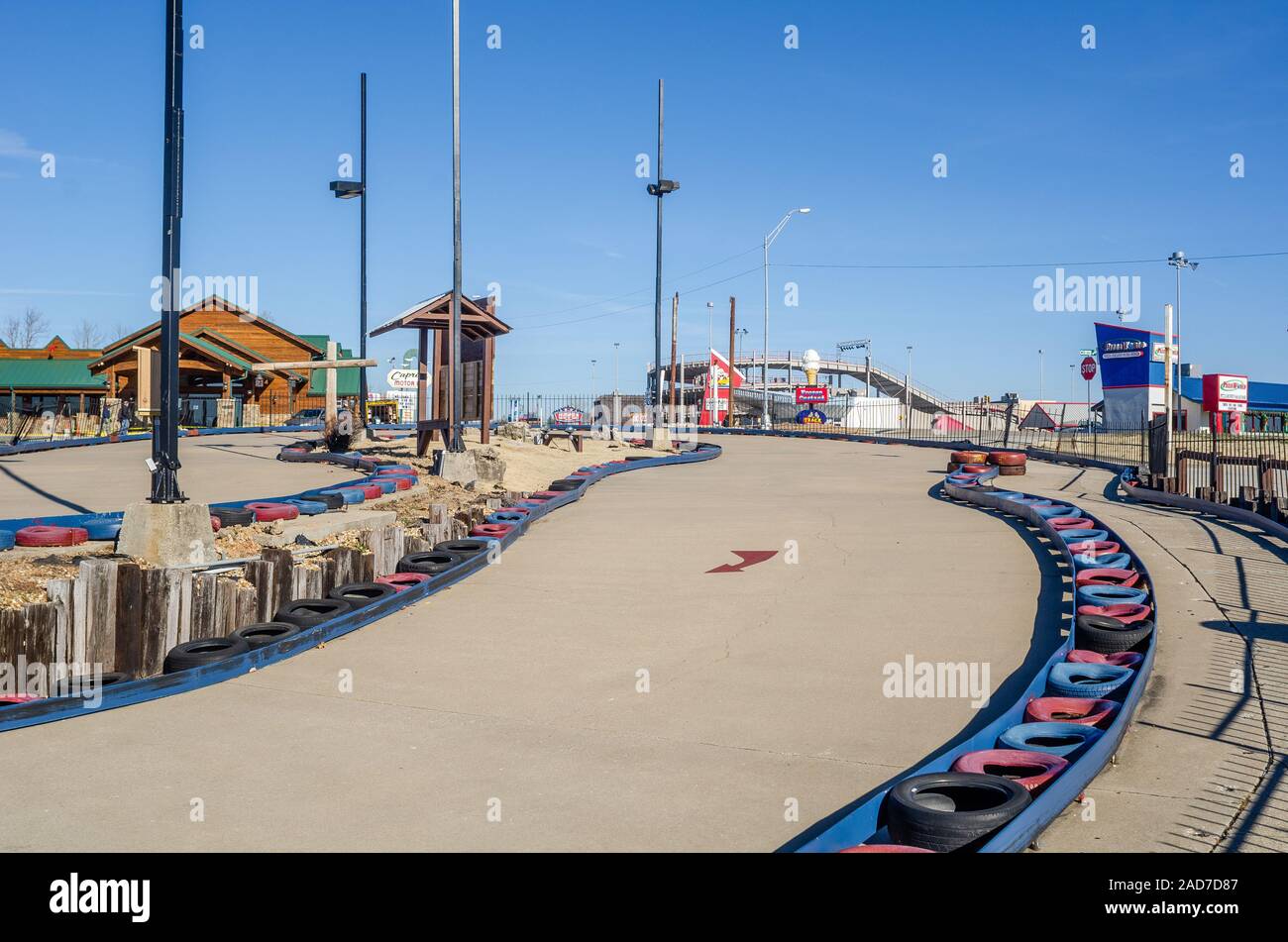Go Kart Race Track in Branson Stockfoto