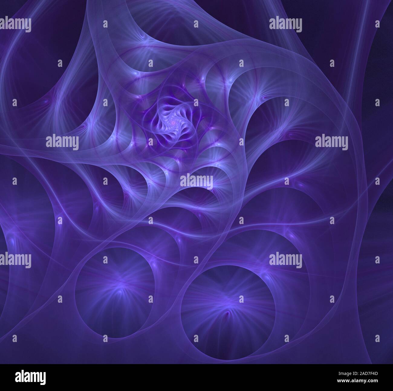 Purple spiral Fractal Bild auf dem dunklen Hintergrund Stockfoto