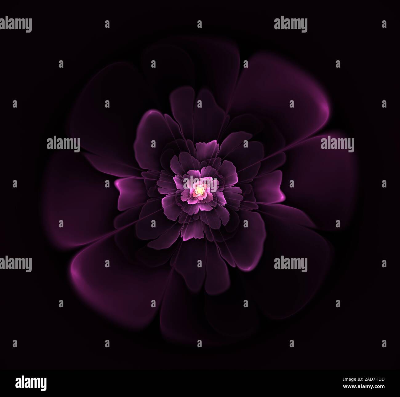 Schöne abstrakte Fraktale Blume. Computer Generated image Stockfoto