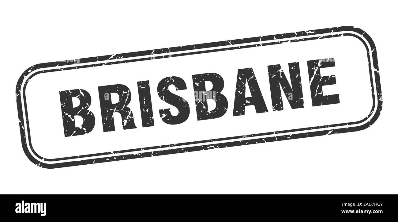 Brisbane Stempel. Brisbane schwarz Grunge isoliert anmelden Stock Vektor