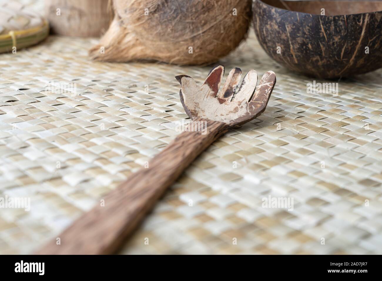Eine natürliche biologisch abbaubare backscratcher in den Philippinen aus der Kokosnuss, Stockfoto