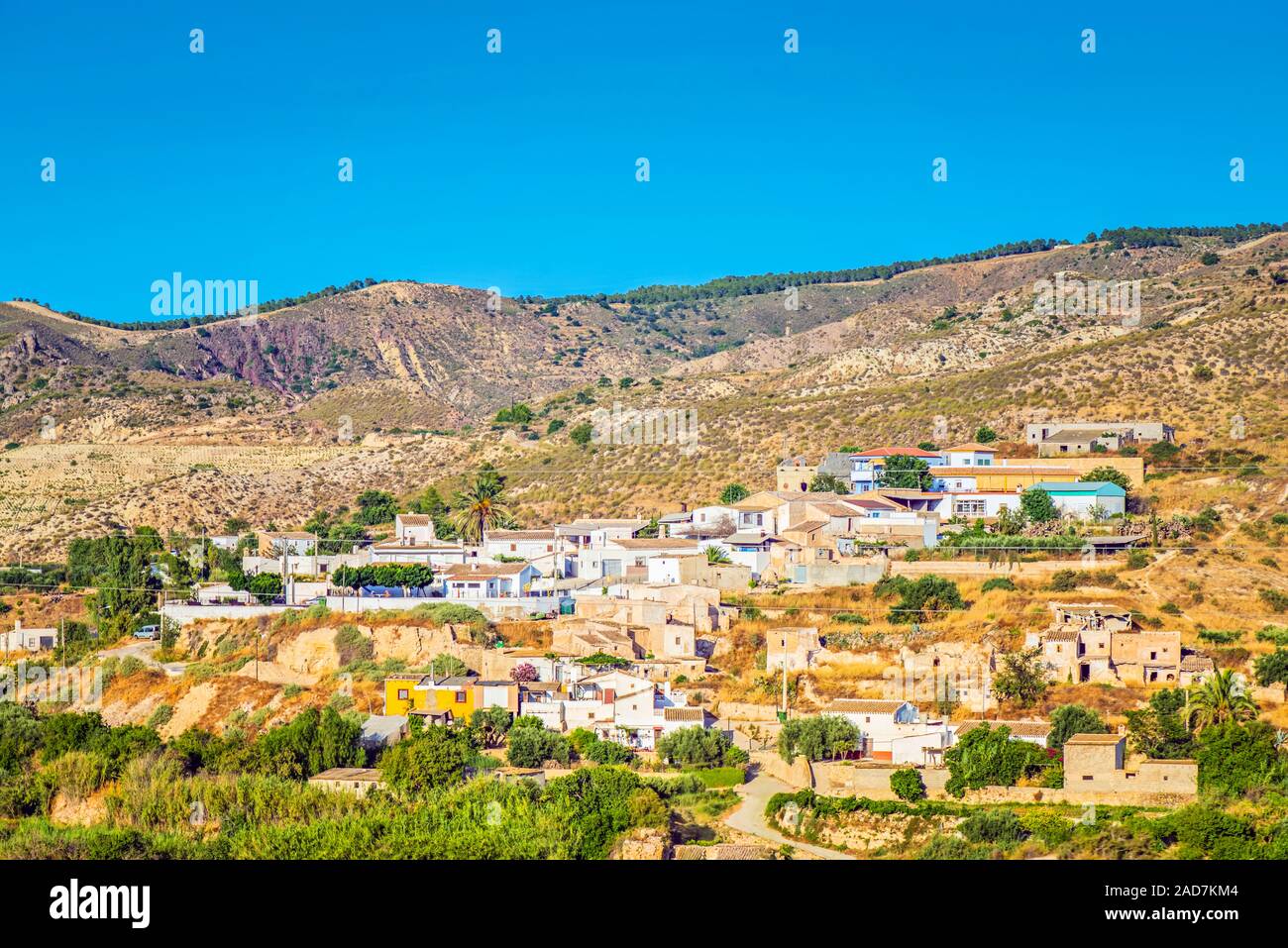 Panoramablick auf die Berge in Bewegung, Spanien Stockfoto