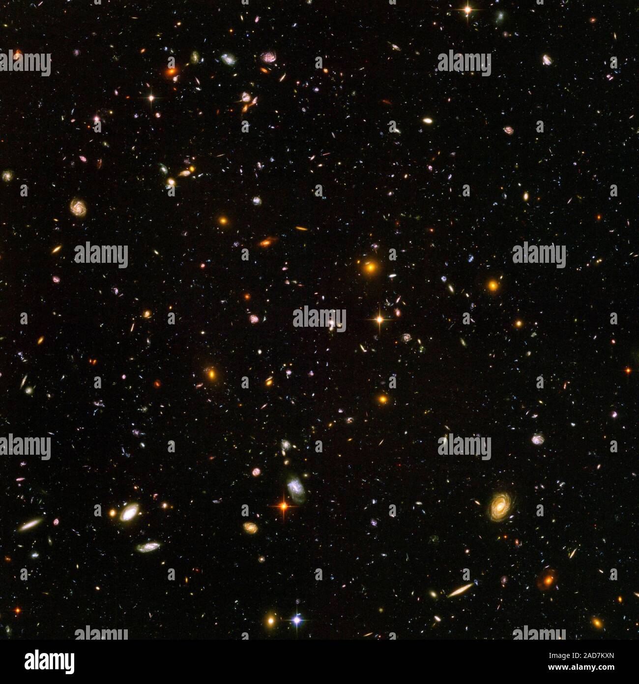 Die Galaxie, genannt HUDF-JD2, wurde unter rund 10.000 anderen in einem kleinen Bereich des Himmels genannt das Hubble Ultra Deep Field (HUDF) ausgemacht. Das ist das tiefste Bild des Universums überhaupt bei optischen und nah-infraroten Wellenlängen. Objektnamen: Hubble Ultra Deep Field; HUDF, HUDF-JD2, UDF 033238.74-274839 .9 Bild Typ: Astronomische Credit: NASA, ESA, S. Beckwith und das hudf Team (STScI), und B. Mobasher (STScI) Stockfoto